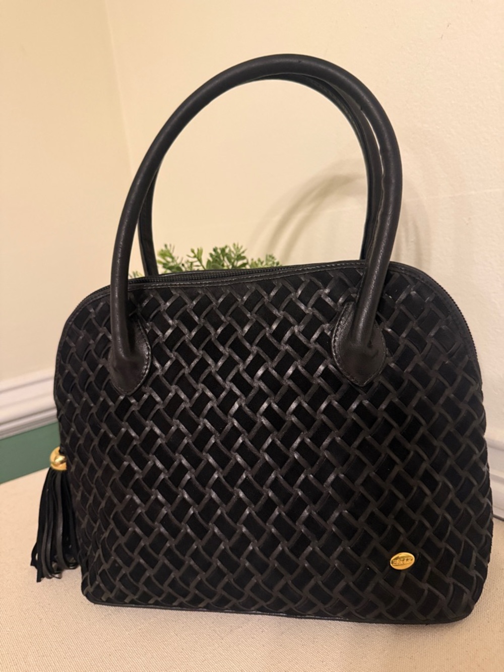 💯 Authentic Bally Leather Suede Satchel Bally Handbag Bally classic handbag